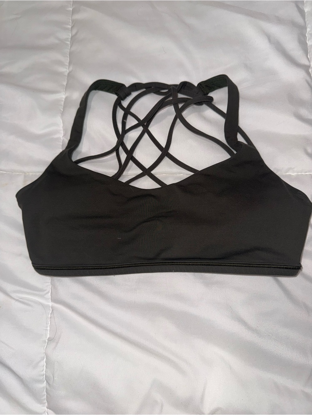 lululemon dark olive free to be wild Sports Bra